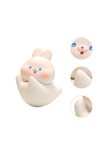 Novahub Suntek Reçine Bebek Oyuncak, Dekompresyon Hayvan Şekli, Beyaz