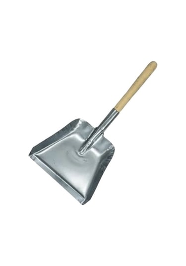 Mangal Şömine Köz Küreği Geniş Kalın Metal Gövde Ağaç Saplı