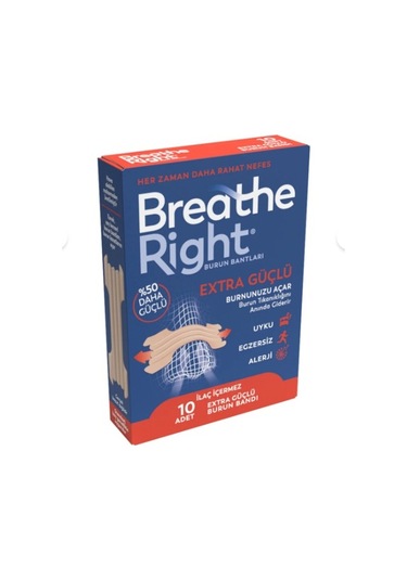 Breathe Right Burun Bandı Extra Güçlü Standart Boy 10 Lu