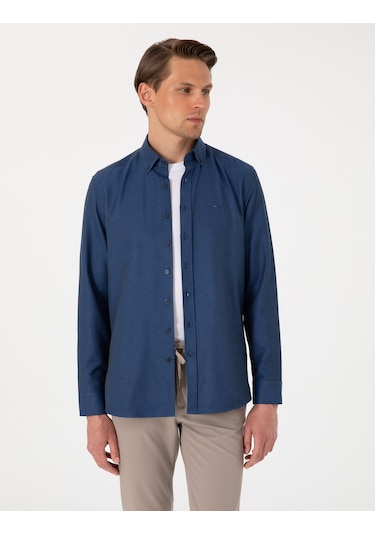 Pierre Cardin Erkek Lacivert Gömlek Desenli 50306996-vr033 Lacivert