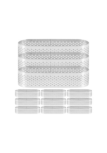 Turtalar İçin Oval Fırın Kalıpları - 12 Paslanmaz Çelik Tatlı Halkası Diğer