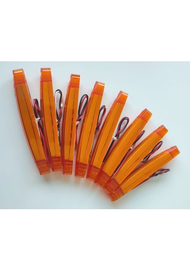 12 Adet Neon Led Lamba Slim Model Turuncu 12-24 Volt