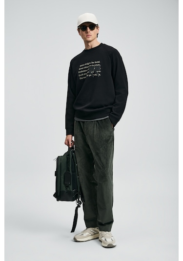 Lufian Shadow Erkek Sweatshirt Siyah Siyah 112030174100100 Siyah