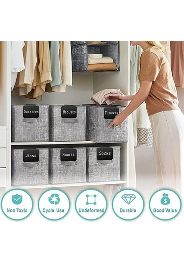 Bosphorusboutique02 Suntek 10x Depolama Kutuları, Pvc, Siyah, Ofis Ve Ev Kullanım İçin Siyah