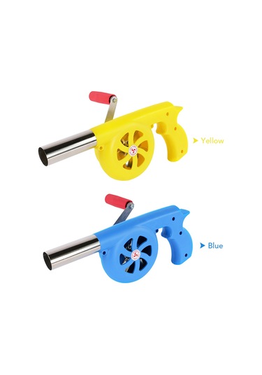 Ranyeek Mavi El Çarklı Mangal Havalandırıcısı - Odun Ateşi Hızlı Artırıcı, Isı Dayanıklı Abs Kasa Ve Paslanmaz Çelik Boru Çok Renkli