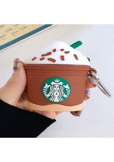 Microsonic AirPods 3. Nesil Kılıf Cartoon Figürlü Silikon Starbucks