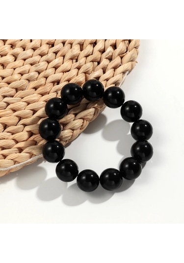 Fishsheep Bohem Tarzı Akrilik Yuvarlak Boncuklu Esnek Bilezik - Kadın Boho Takı 2025 Hediyekahverengimsi Sarı Kahverengimsi Sarı