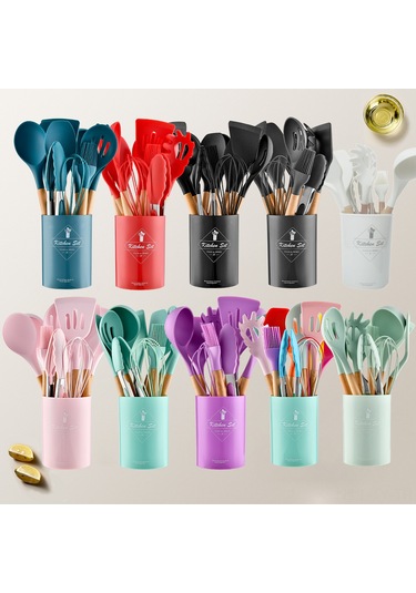 Teltree Su Yeşili Silikon Çelik Kelepçe Seti - Evde Pişirme Araçları, Kol Saati Ve Saklama Kavanozu İle Komplet Paket