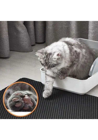 Moveevo Kedi Kumu Tutucu Ped Dev Boy Eva Çift Katlı Kum Pedi