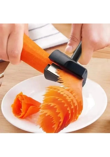 Ximistore9 Sebze Ve Meyve Kesici Aksesuarı 3'lü Set - Spiralli, Dilimli Ve Rulo Şekillendirici Mutfak Aleti Siyah