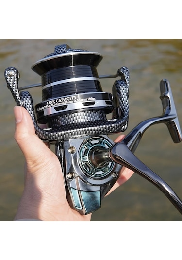 Xuweiwei Tip 8000 Büyük Metal Tekerlekli Balıkçılık Makinesi Yüksek Torklu Alüminyum Spincasting 30kg Fren Gücü Pürüzsüz Çalışma Tuzlu Tatlı Su İçin Ideal