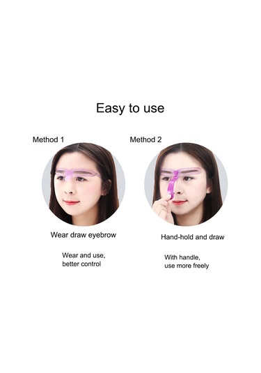 Wezone Başlangıçcılar İçin Çift Kullanımlı Kaş Kalıbı Seti - Farklı Şekillerle Kolay Kaş Çizimi, Pvcmateryal