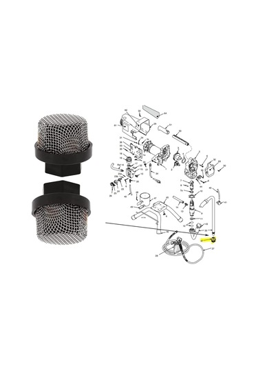 Xurunkeji 235014 Prime Sprey Vanası, 246385 246384 287032 Emiş Borusu Filtre Ekranı Sprey Pompası İç Çekirdek Filtre Ekranı Sprey