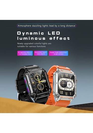 Yaozixa P3 1.91" Büyük Ekran Renkli Solunum Lambası Akıllı Saat (İthalatçı Garantili)