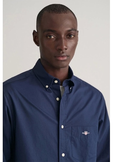 Gant Erkek Lacivert Regular Fit Gömlek Lacivert