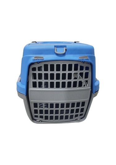Pribor Hz-100 Kedi Köpek Evcil Hayvan Taşıma Çantası Box Orta Boy Çok Fonksiyonlu Mavi Gri