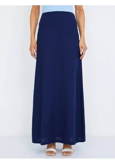 O'riga Uzun Etek Büyük Beden Maksi Yere Kadar 30858226 Mavi