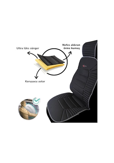 Space Oto Koltuk Minderi, Ford Araçlara Uyumlu 2'li Set Özel Tasarım Minder Premium 001