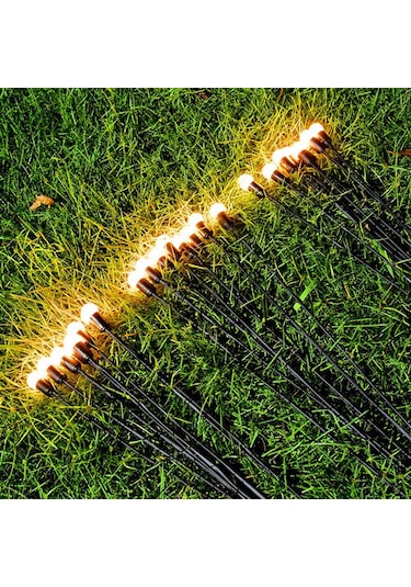 Geeksen Güneş Enerjili Ateşböceği Bahçe Yol Işıkları Su Geçirmez Açık Hava Dekoratif Gece Lambaları Çok Renkli