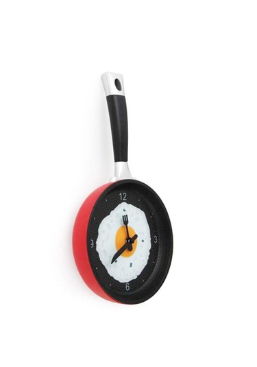 Mobgift Tava Konseptli Duvar Saati Turuncu