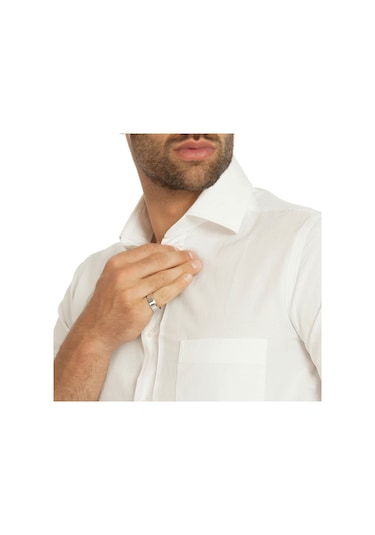 Chavin Parlak Gri Erkek Çelik Yüzük Cd74 Beyaz