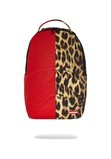 Sprayground Shark Miles Per Hour Backpack, Suya Dayanıklı Suni Deri, Laptop Gözlü, Konforlu Ve Şık Sırt Çantası Kırmızı