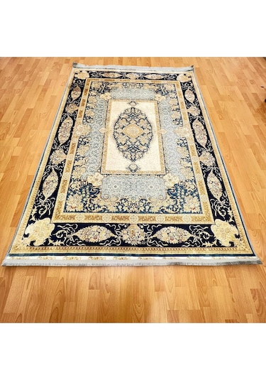 Klasik Madalyonlu 160 X 230 Dijital Baskı Halı Altın