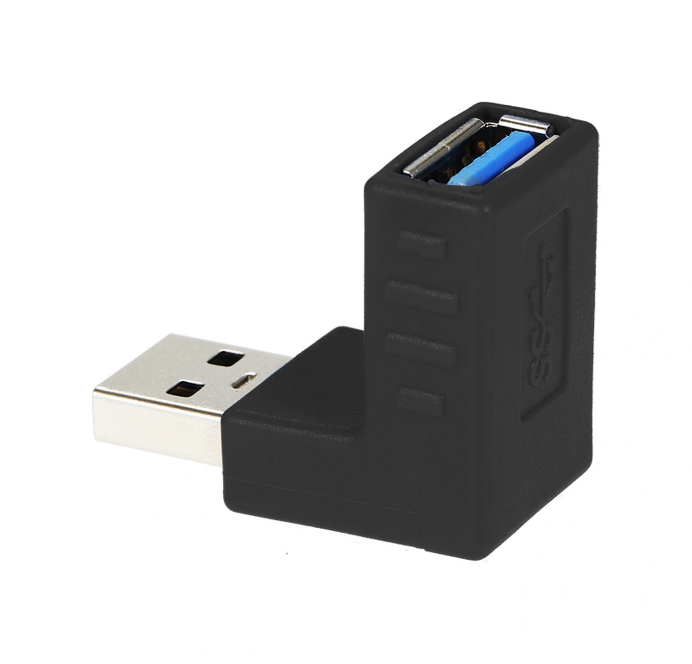 Qingmipy Usb 3.0 Am/af 90 Derece Yukarı Dönük Adaptör - Hızlı 5 Gbps Transfer, Stres Azaltıcı, Siyah, Çevre Dost Malzeme