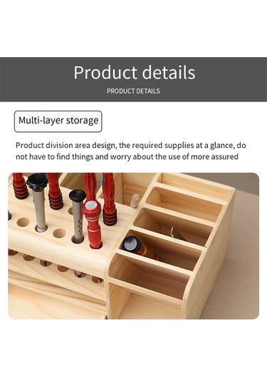 Anjiexun Cep Telefonu Ve Masaüstü İçin Çok Bölmeli Ahşap Saklama Kutusu Diğer