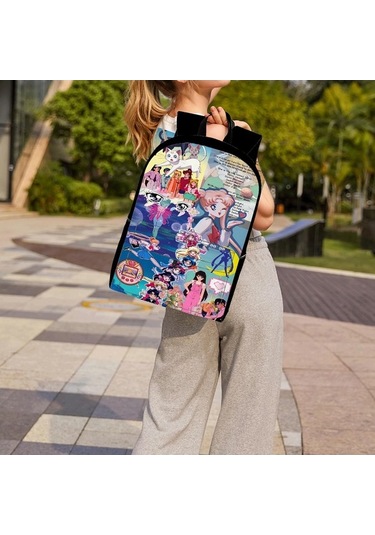 Trendooze Uygun, Siyah Siyah Sırt Seyahat, Sailor Organizasyon Moon Kawaii Karikatür, İş İnç İle, İçin, Genç, Dizüstü Çoklu Cf43 Çantası, Çalışması Bölmeleri Bilgisayara 15.6 Mf Siyah
