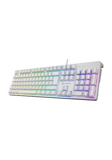 Gamebooster G24w Enigma Rainbow Aydınlatmalı Red Switch Mekanik Beyaz Oyun Klavyesi