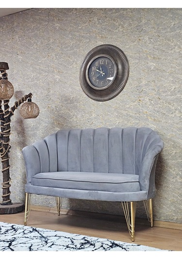 İkili İstiridye Gold Kaplama Telli Ayak Çay Seti Koltuk Tekli Ber Çok Renkli