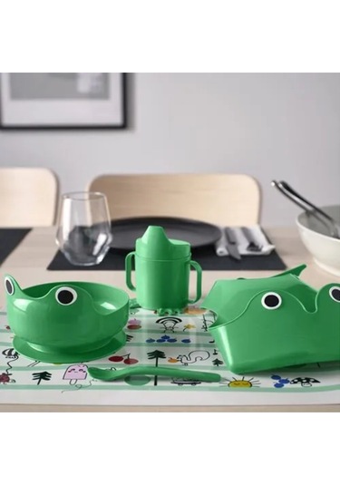 Premium Ürün Kaliteli Üretim Dayanıklı Kullanışlı 4 Parça Sevimli Çocuk Yemek Beslenme Seti Mata 4 Parça