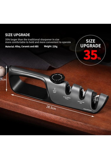 Lmetjma Ayarlanabilir Açılı Bıçak Bileyici 3 Aşamalı El Tipi Manuel Bileyici Profesyonel Bıçak Makas Bileyici Taşı Jt287