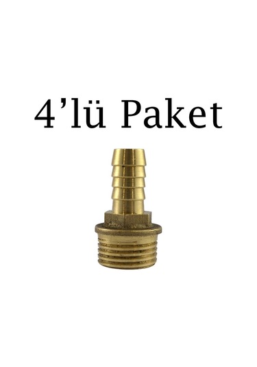 Brio Hava Hortum Erkek Rekoru 1/2 12mm 4'lü Paket 1/2