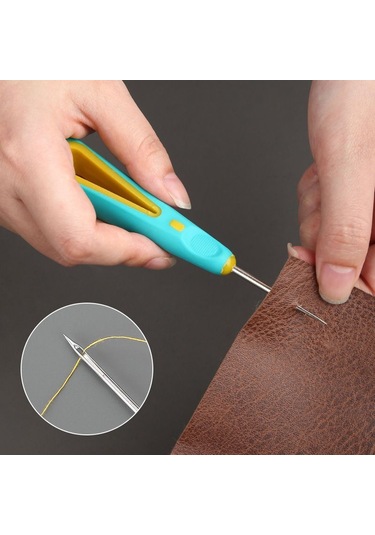 Vkemall Lastik Saplı Delme-nakış İçin El İşçiliği Ayakkabı Tamiri Ve Yapımı Araçları Silikon Bandlı, Kanca Ve Delici Uçlu