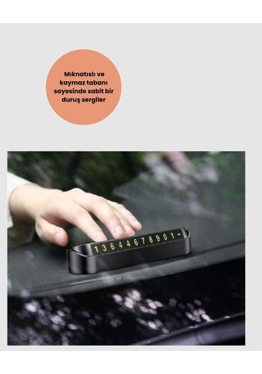 Fosforlu Araç İçi Park Numaratörü Gece Görünümlü Şık Çözüm