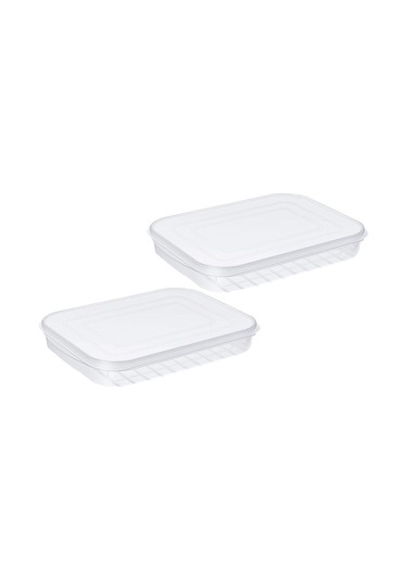 Kangvka Gıda Muhafaza Kutusu 2 Adet - Şeffaf, Su Birikimi Olmayan, Hermetik Kapaklı, Buzdolabı İçin Et-balık-seafood Saklama Kutusu Beyaz