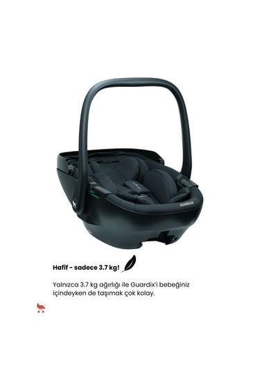 Merkür Bebe Guardix İ-size Oto Koltuğu Ana Kucağı 0-13 Kg Siyah