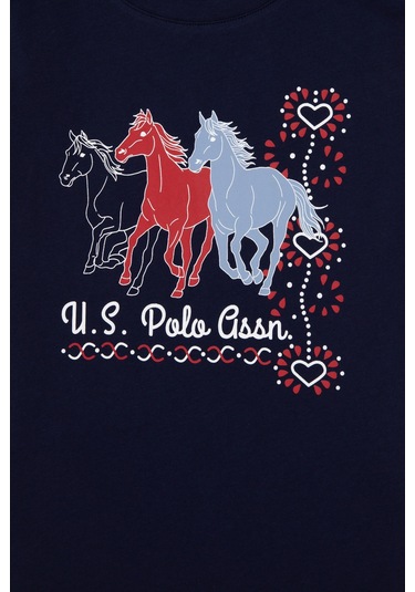 U.s. Polo Assn. Kız Çocuk Lacivert Tişört 50306200-vr033 Lacivert