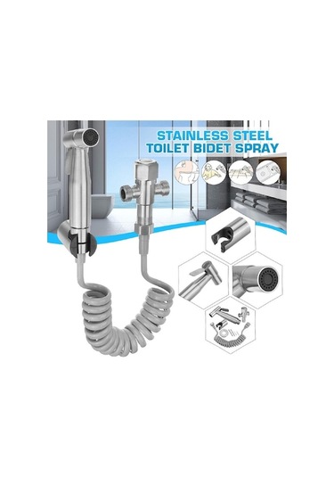 Novahub El Düzenlenen Bide Musluk Püskürtücü Bide Seti Seti Paslanmaz Çelik Püskürtme Tabancaları B Spreyi Banyo Ve Duş Bataryası 56641538 Gümüş Gümüş