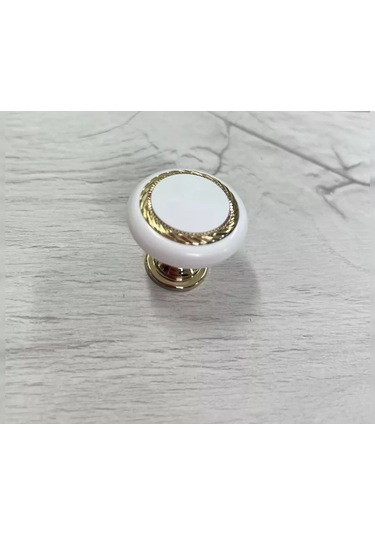 F Furnitura Klasik Mobilya Düğme Pimi 207132219 Beyaz