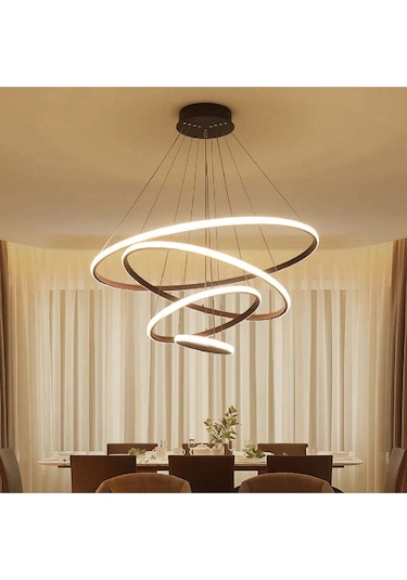 Gold / Spectral / 80-60-40-30 Cm / 3 Renk Işık / Sarkıt Avize / 3 Gold Sarı