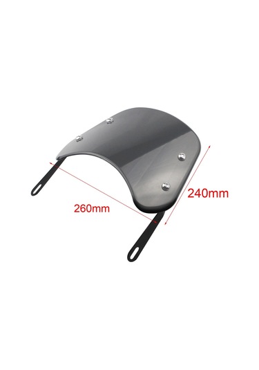 Suntek 5-7" Motosiklet Far Ön Cam Rüzgar Saptırıcı Gri