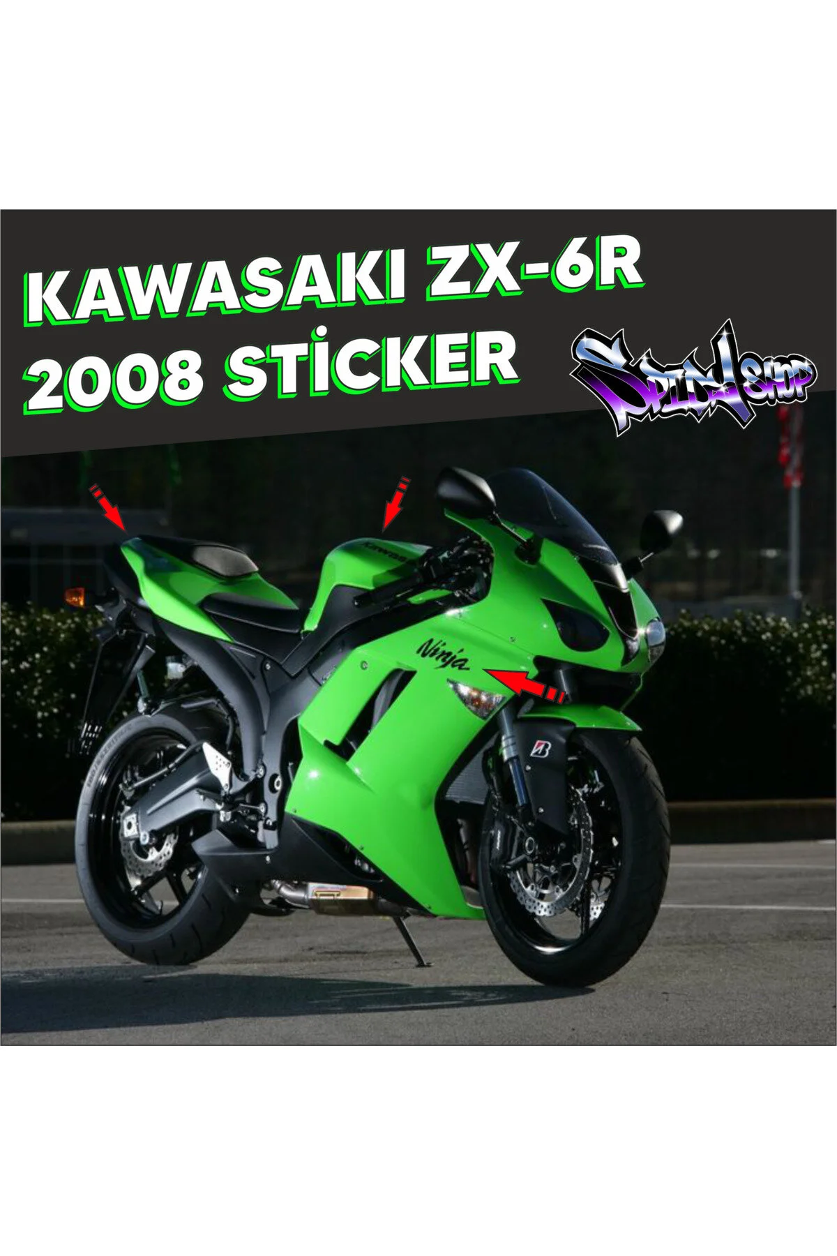 Zx-6r 2008  Sticker Set