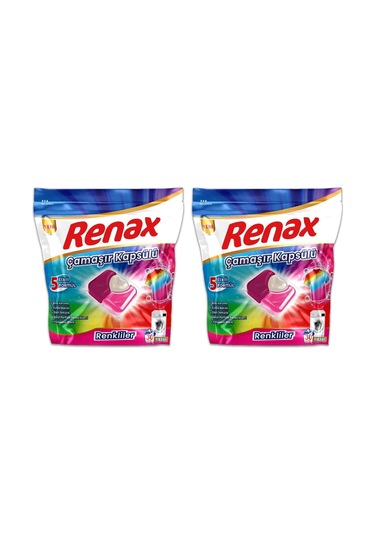 Renax Çamaşır Kapsülü 30 Yıkama Renkliler X 2 Adet