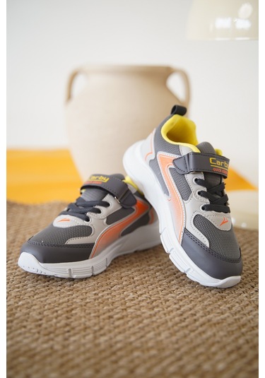 Daxtors D0132 Cırtlı Çocuk Unisex Sneaker Spor Ayakkabı Gri