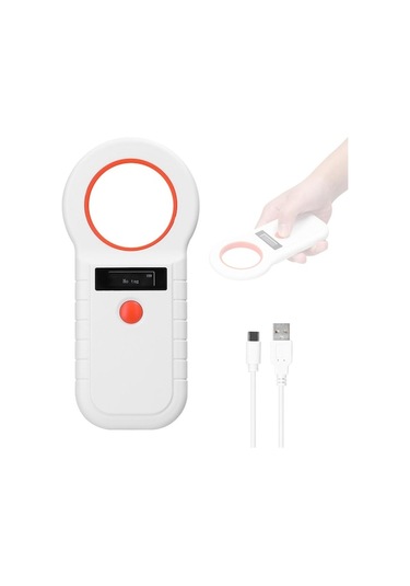 Novahub Jms Pet Kablosuz Mikroçip Emıd Ve Fdx-b Şarj Edilebilir Okuyucu Tarayıcı Beyaz