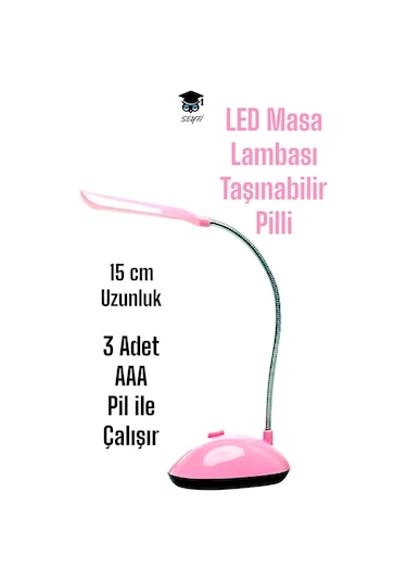 Mini Katlanabilir Led Masa Lambası Pilli