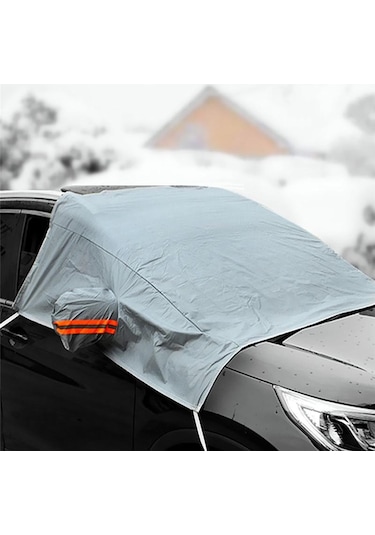 jmsstore Araç Ön Camı Kapağı Güneş Gölge Koruyucusu Anti-donma Kar Cam Kapağı